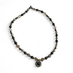 Vintage-Inspired Beaded Medallion Necklace